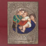 Silberplatte mit Emaille 'Madonna della Sedia' (nach Raphael) - Foto 2