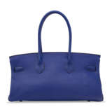 A BLEU ÉLECTRIQUE CLÉMENCE LEATHER JPG SHOULDER BIRKIN 42 WITH PALLADIUM HARDWARE - photo 3