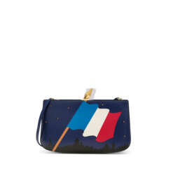 A LIMITED EDITION BLEU SAPHIR, BLEU DE FRANCE, WHITE & ROUGE VIF CALFBOX AND COURCHEVEL LEATHER BICENTENAIRE ANNIVERSERY FRENCH REVOLUTION SAC À MALICE 
