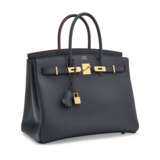 A LIMITED EDITION BLEU INDIGO & ROUGE H EPSOM LEATHER CONTOUR BIRKIN 35 WITH GOLD HARDWARE - фото 2