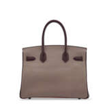 A CUSTOM ROSE THÉ, GRIOLET & PRUNE CHÈVRE LEATHER BIRKIN 30 WITH BRUSHED GOLD HARDWARE - photo 3