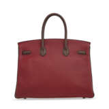 A CUSTOM ROSE THÉ, ROUGE H & CHOCOLAT CLÉMENCE LEATHER BIRKIN 35 WITH BRUSHED GOLD HARDWARE - фото 3