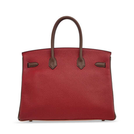 A CUSTOM ROSE THÉ, ROUGE H & CHOCOLAT CLÉMENCE LEATHER BIRKIN 35 WITH BRUSHED GOLD HARDWARE - фото 3
