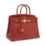 A ROUGE VENITIEN CLÉMENCE LEATHER BIRKIN 35 WITH BRUSHED GOLD HARDWARE - photo 2