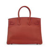 A ROUGE VENITIEN CLÉMENCE LEATHER BIRKIN 35 WITH BRUSHED GOLD HARDWARE - photo 3