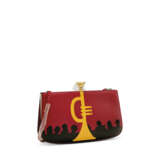 A ROUGE VIF & YELLOW EPSOM LEATHER AND BLACK CALF BOX LEATHER JAZZ SAC À MALICE - Foto 2