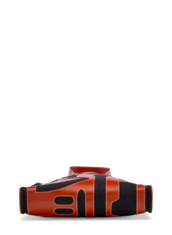 A PETIT H BLACK FELT & BRIQUE CALF BOX SHOPPER SKELETON - фото 4