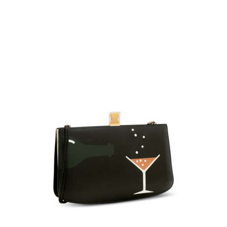 AN ARDOISE, BLACK & VERT FONCÉ CALF BOX LEATHER CHAMPAGNE SAC À MALICE - фото 2