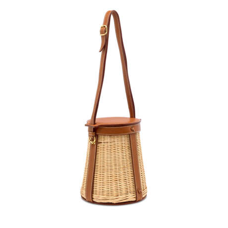 A LIMITED EDITION NATUREL BARÉNIA & WICKER PICNIC FARMING WITH GOLD HARDWARE - photo 2