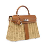 A LIMITED EDITION NATUREL BARÉNIA & OSIER PICNIC KELLY 35 WITH PALLADIUM HARDWARE - Foto 2