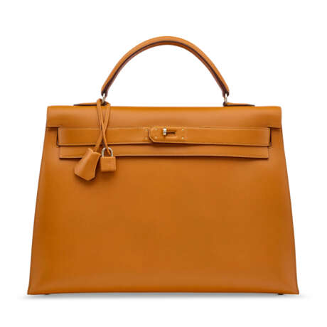 A LIMITED EDITION NATUREL SABLE BUTLER LEATHER SELLIER KELLY 40 WITH LEATHER HARDWARE - фото 1