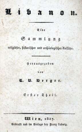 Berger,L.B. (Hrsg.). - Foto 1