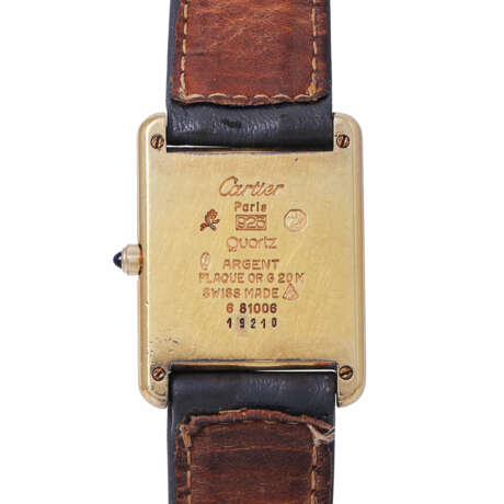 CARTIER Must de Cartier Vintage Tank Vermeil Ref. 81006. Damen Armbanduhr. - фото 3
