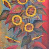 „Sonnenblumen“ Leinwand Ölfarbe Impressionismus Stillleben 2018 - Foto 1