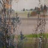 Осенний день Cardboard Mixed media Realism Landscape painting 2001 - photo 1