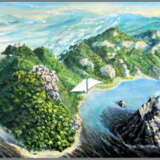 “The end of an era” Canvas Oil paint Surrealism Landscape painting 2001 - photo 1