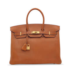 A FAUVE BARÉNIA BIRKIN 35 WITH GOLD HARDWARE