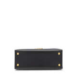 A BLACK CALF BOX LEATHER MUMM BAG WITH GOLD HARDWARE - фото 4