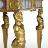 A PAIR OF ITALIAN GILTWOOD, BIANCO E NERO MARBLE AND POLYCHROME-PAINTED VERRE EGLOMISE CONSOLE TABLES - фото 2