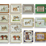 A SET OF FOURTEEN EQUESTRIAN THEMED PORCELAIN ASHTRAYS - photo 1