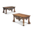 A PAIR OF GEORGE II MAHOGANY HALL STOOLS - Auction prices
