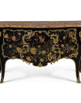 A LOUIS XV ORMOLU-MOUNTED CHINESE LACQUER AND JAPANNED COMMODE