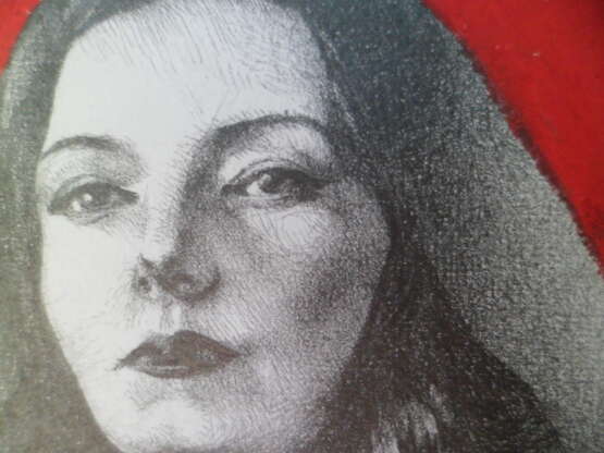 Жіночий портрет Karton пастель воскова сучасне мистецтво Porträt Ukraine 2022 - Foto 3