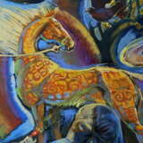Песнь о Тулпаре Leinwand Acrylfarbe Moderne Kunst Mythologische Malerei 2004 - Foto 2