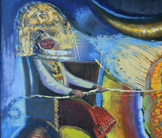 Песнь о Тулпаре Canvas Acrylic paint Modern art Mythological painting 2004 - photo 3