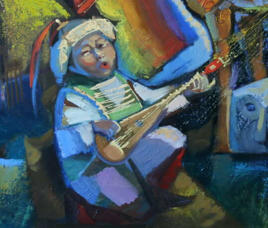 Песнь о Тулпаре Canvas Acrylic paint Modern art Mythological painting 2004 - photo 4