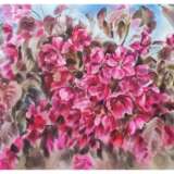 Яблонька Aquarellpapier Aquarell Impressionismus природа цветы Russland 2022 - Foto 1