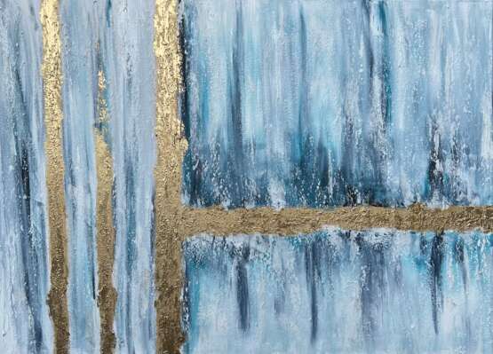 Blue Abstraction acrylic on canvas Импасто abstract Финляндия 2022 г. - фото 1