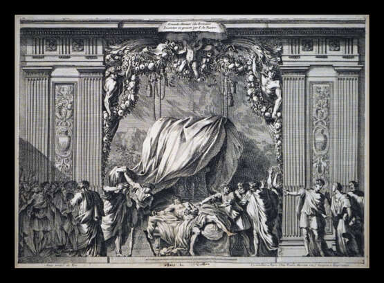 Смерть Катона ЖАК ЛЕ ПОТР (1653–1684 ГГ) Papier Eau-forte France 17 век - photo 1