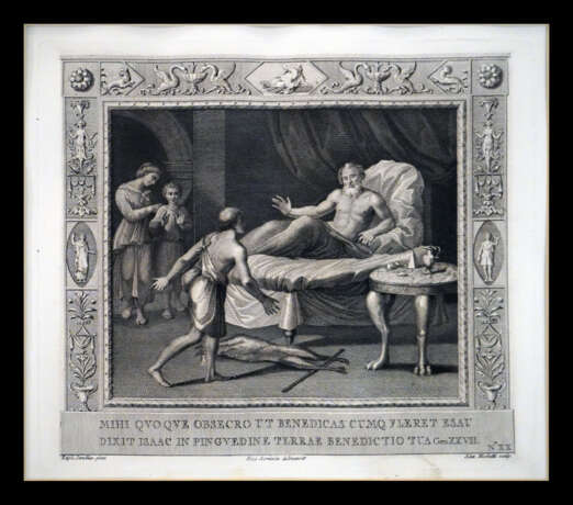 Благословение АЛЕКС МОЧЕТТИ (1760-1812 ГГ) Бумага Офорт Италия 18 век г. - фото 1