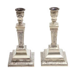 Paar Kerzenleuchter, 925 Silber, 20. Jahrhundert