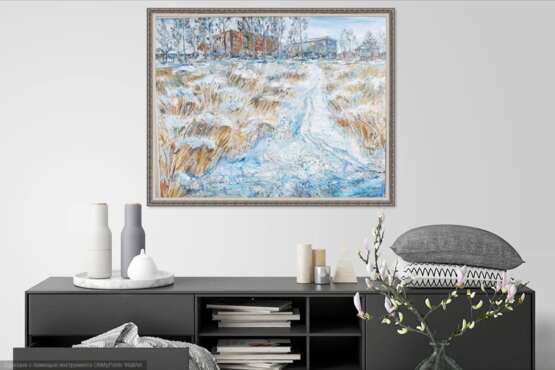 Зима под ногами Leinwand пастозная живопись Realismus Landschaftsmalerei Russland 2019 - Foto 10