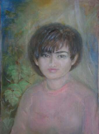 Портрет девушки Canvas on fiberboard Oil paint Contemporary realism Portrait Azerbaijan 2022 - photo 1