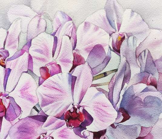 Нежная орхидея Watercolor paper Watercolor on paper Realism орхидея Russia 2020 - photo 2