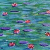 Oil painting “Водяные лилии (3). Water lilies (3)”, Canvas on the subframe, Paintbrush, Impressionist, Landscape painting, Ukraine, 2022 - photo 1