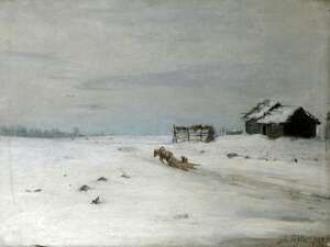 Зимний пейзаж А. Гирв 1898 г
