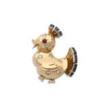 VAN CLEEF & ARPELS NY, BROCHE 'POUSSIN' RUBIS, SAPHIRS ET DIAMANTS - photo 1