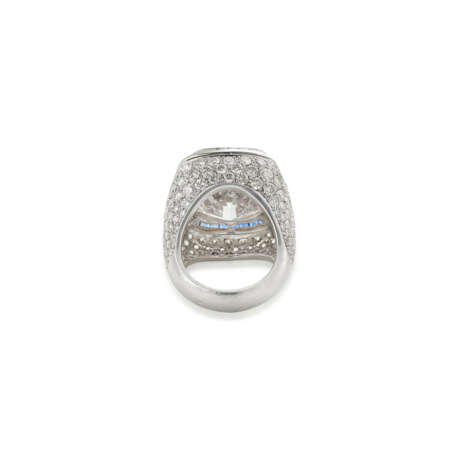 BAGUE COCKTAIL DIAMANT DE 25.40 CARATS, DIAMANTS ET SAPHIRS - photo 2