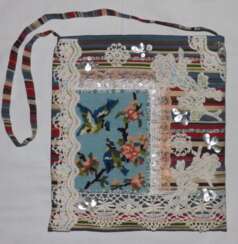 Bag, cotton, embroidery, lace.
