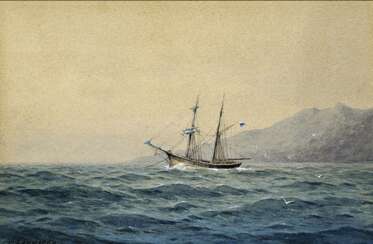 Sailboat in the sea F. Klimenko 1890 G.