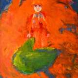 With a small doll of the touching cheerful Canvas Oil paint Postmodern 2000 - photo 1