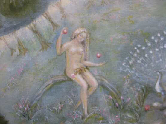 “Eternal balance (Adam and eve).” Canvas Oil paint Modern Mythological 2010 - photo 3