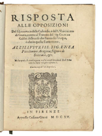 [GALILEI, Galileo (1564-1642)] — CASTELLI, Benedetto - фото 2