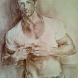 Originalmale torso romanticgay art dry pastel dry impressiomism beauty man painting Россия 2022 г. - фото 7