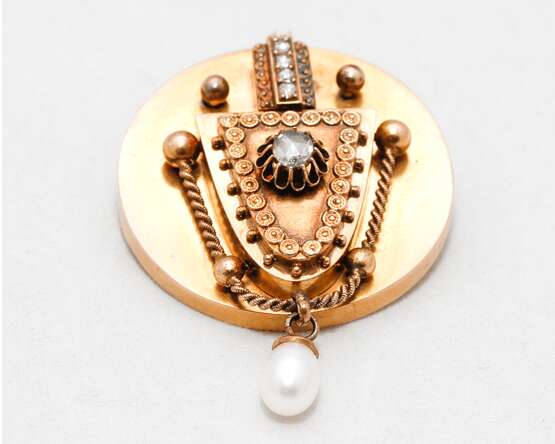 “Brooch with diamonds and pearls” - photo 1
