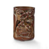 A CARVED BAMBOO 'GO PLAYERS' BRUSHPOT - photo 5